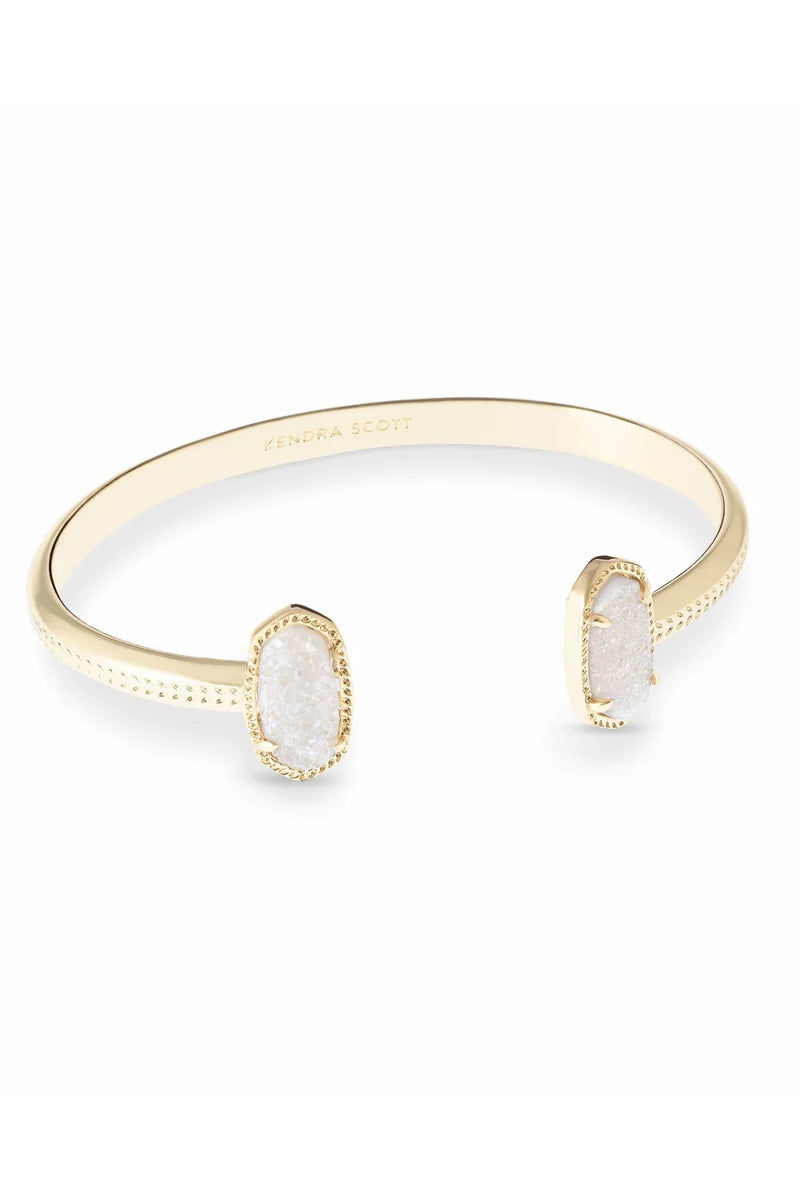 Kendra Scott: Elton Gold Cuff Bracelet - Iridescent Drusy | Makk Fashions