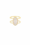 Kendra Scott: Elyse Ring Gold - Iridescent Drusy | Makk Fashions