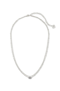Kendra Scott: Emilie Silver Multi Strand Necklace - Platinum Drusy | Makk Fashions