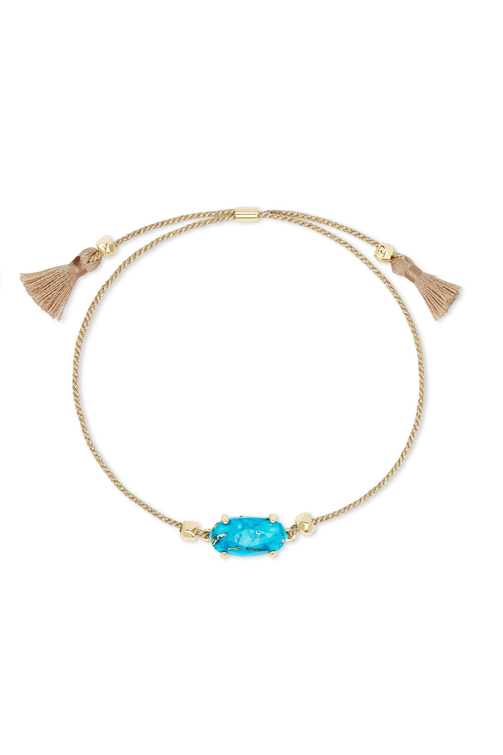 Kendra Scott: Everlyne Gold Cord Friendship Bracelet - Bronze Veined Turquoise | Makk Fashions