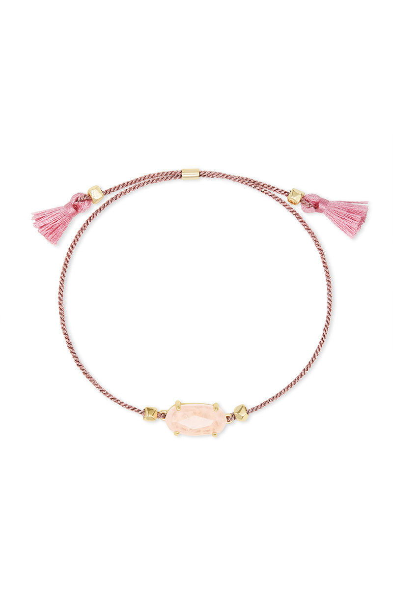Kendra Scott: Everlyne Pink Cord Friendship Bracelet - Rose Quartz | Makk Fashions
