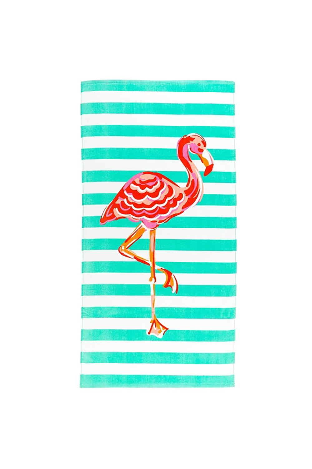 Flamingo Stripe Beach Towel | Makk Fashions