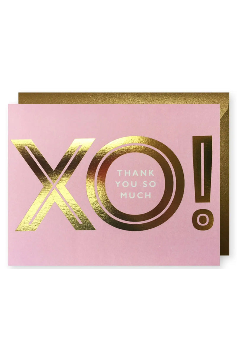 Gold Foil XO Thank You Card | Makk Fashions