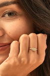Kendra Scott: Grayson Gold Band Ring - White Crystal | Makk Fashions