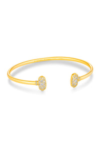Kendra Scott: Grayson Gold Cuff Bracelet - White Crystal | Makk Fashions