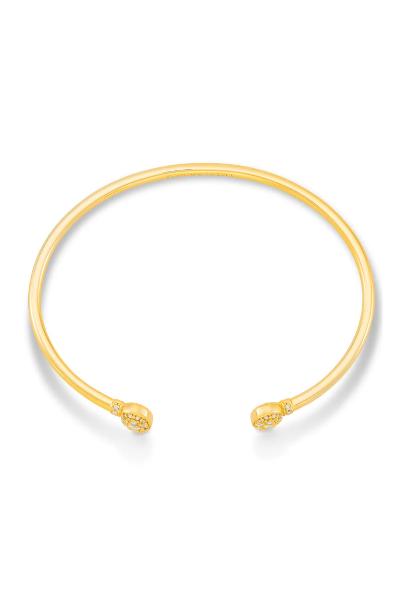 Kendra Scott: Grayson Gold Cuff Bracelet - White Crystal | Makk Fashions