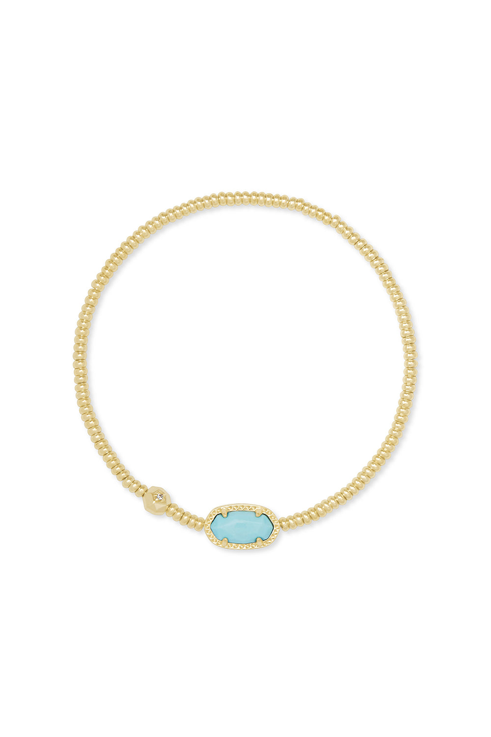 Kendra Scott: Grayson Gold Stretch Bracelet - Light Blue Magnesite | Makk Fashions
