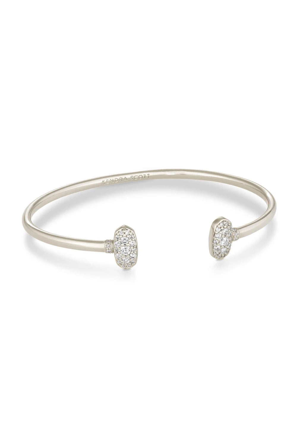 Kendra Scott: Grayson Silver Cuff Bracelet - White Crystal | Makk Fashions