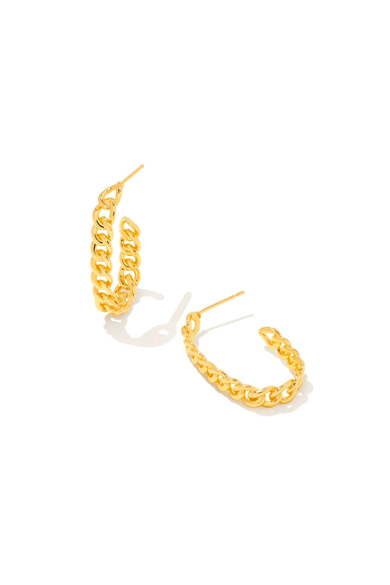 Kendra Scott: Grier Hoop Earrings - Gold | Makk Fashions