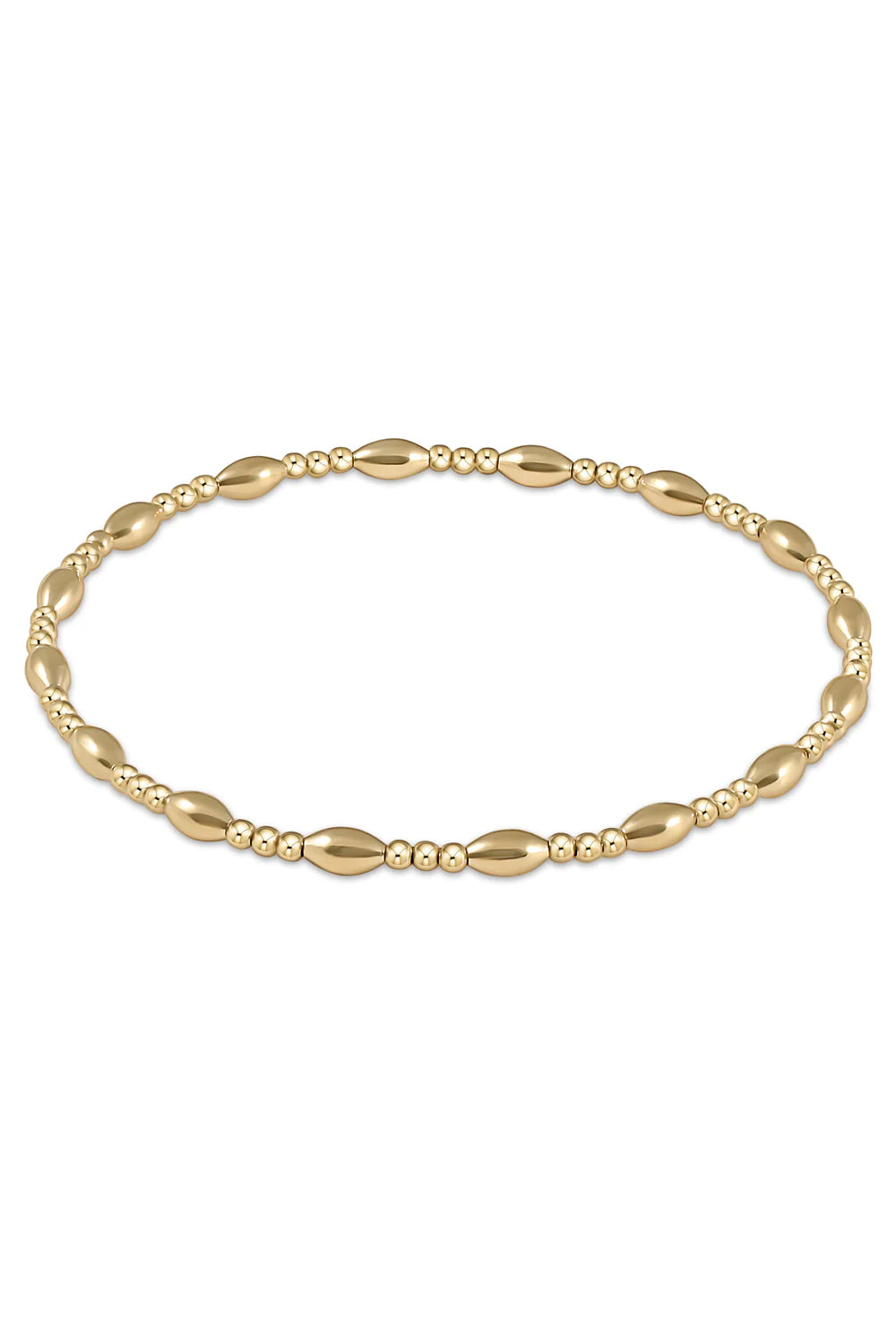 enewton: Harmony Sincerity Pattern 2mm Bead Bracelet - Gold | Makk Fashions
