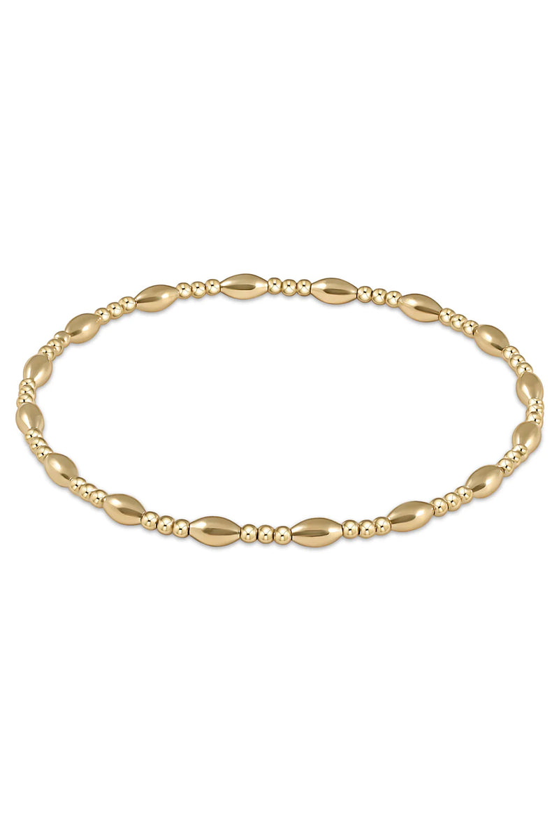 enewton: Harmony Sincerity Pattern 2mm Bead Bracelet - Gold | Makk Fashions