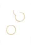 Kendra Scott: Jack Gold Hoop Earrings - White Crystal | Makk Fashions