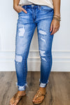 KanCan: Holly Minna Mid Rise Skinny Jeans - Medium Wash