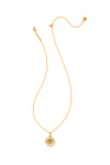 Kendra Scott: Letter B Gold Disk Pendant Necklace - Iridescent Abalone | Makk Fashions