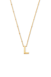 Kendra Scott: Letter L Pendant Necklace - Gold | Makk Fashions
