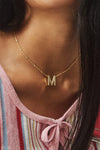 Kendra Scott: Letter M Pendant Necklace - Gold | Makk Fashions