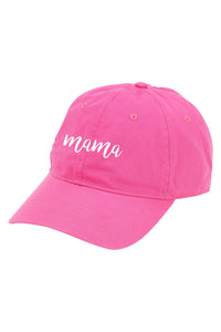 "Mama" Embroidered Cap - Hot Pink | Makk Fashions