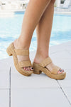 Matisse: Ocean Ave Platform Sandal - Tan | Makk Fashions