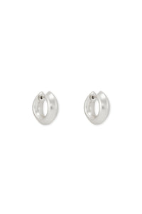 Kendra Scott: Mikki Huggie Earrings - Silver | Makk Fashions