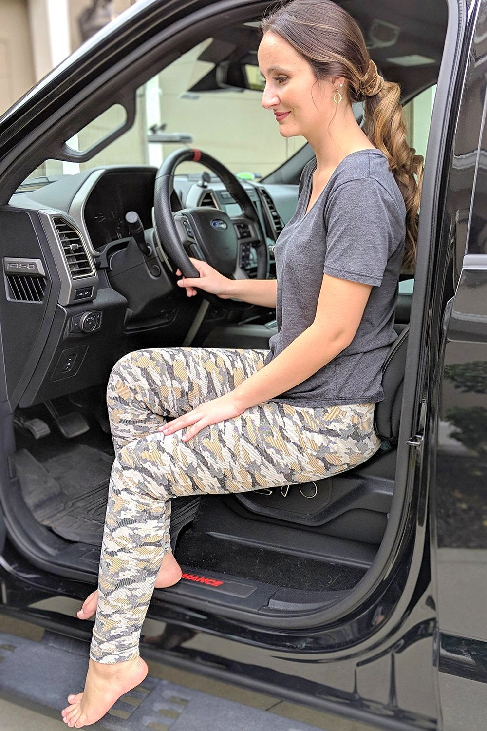 Modal Camo Leggings - Stone