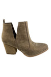 Not Rated: Shea V-Cut Snakeskin Booties - Tan | Makk Fashions