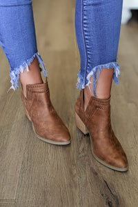 Not Rated: Shaina V-Cut Booties - Camel
