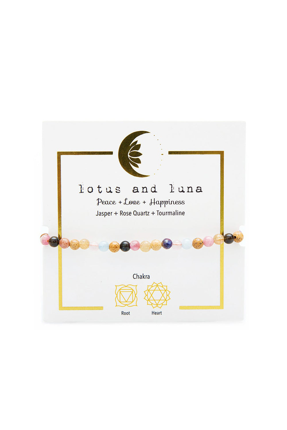 Lotus & Luna: Peace + Love + Happiness Healing Bracelet | Makk Fashions