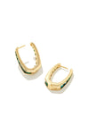 Kendra Scott: Parker Gold Hoop Earrings - Emerald Mix | Makk Fashions