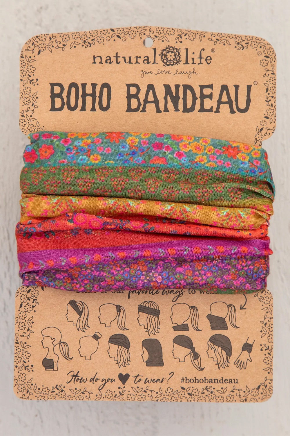 Natural Life: Rainbow Borders Boho Bandeau | Makk Fashions