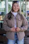 Ready For The Cold Quilted Jacket - Lt. Mocha | Makk Fashions