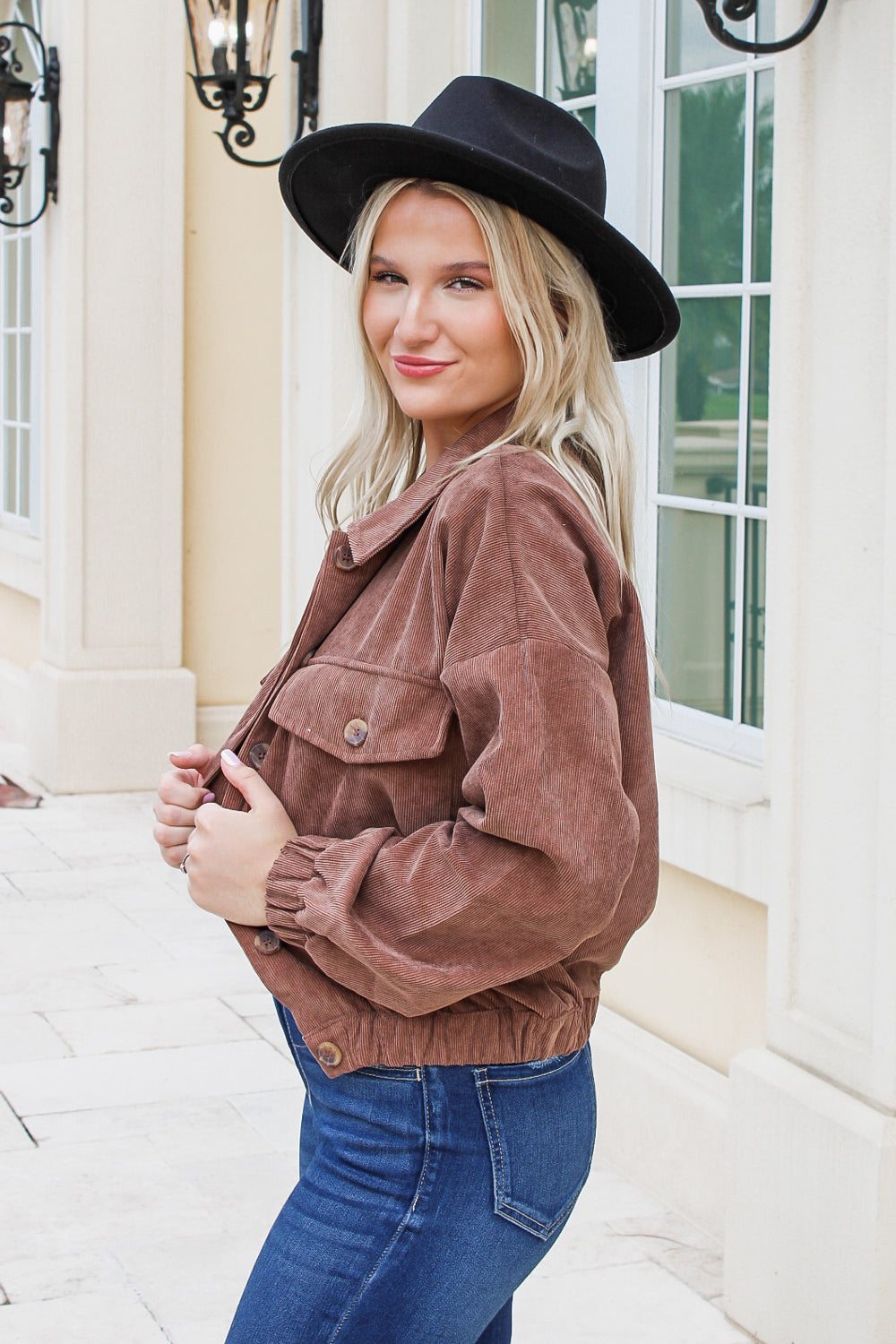 Stay the Course Corduroy Button Up Jacket - Mocha