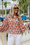 Summer Florals Button Down Top - Multi | Makk Fashions