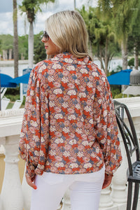 Summer Florals Button Down Top - Multi | Makk Fashions