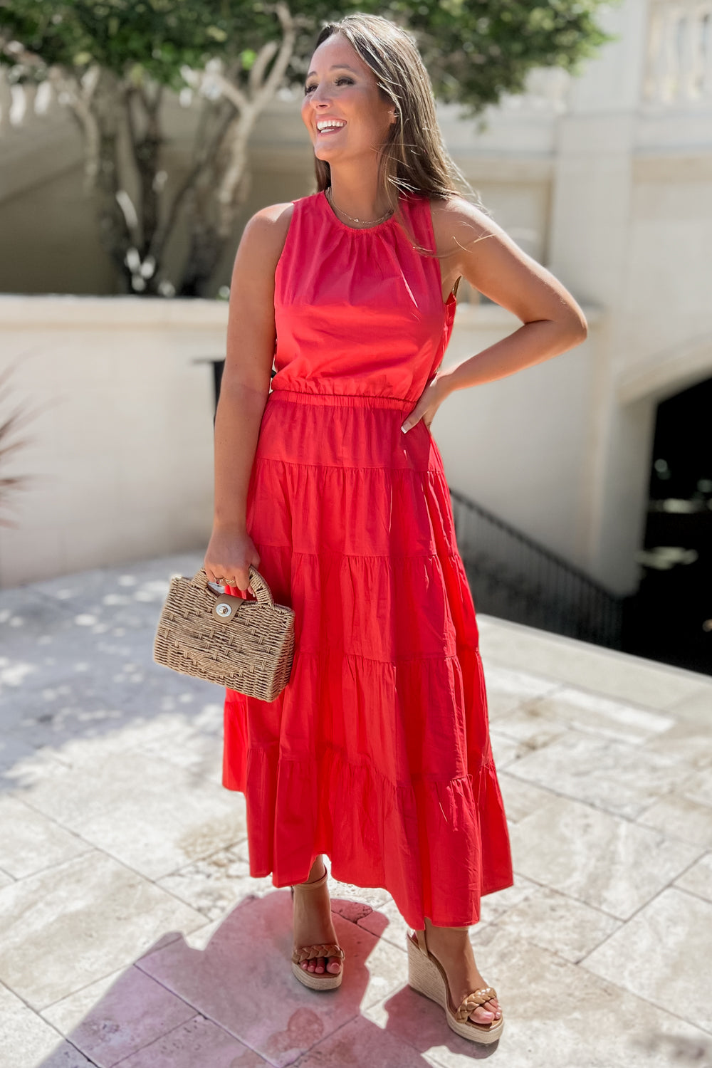 Red maxi dress ireland Clearance
