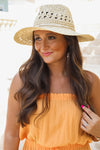The Kristin Paper Straw Wide Brim Hat - Natural | Makk Fashions