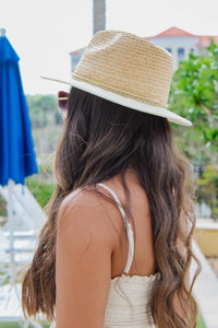 The Michelle Raffia Safari Sun Hat - Off White | Makk Fashions