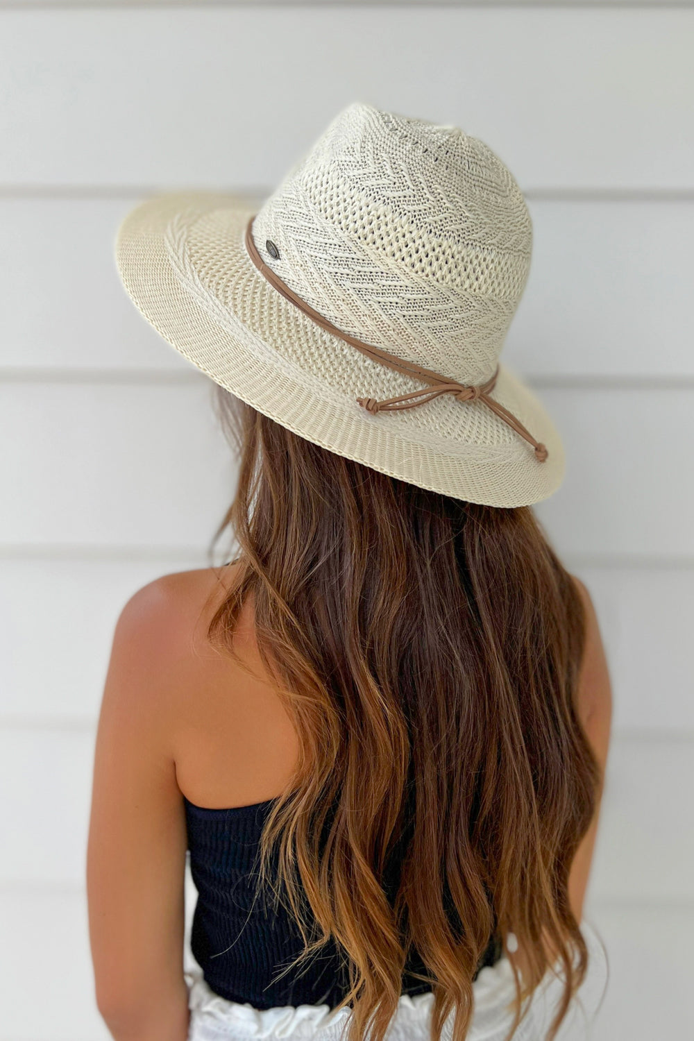 The Sheena Pattern Panama Hat - Beige | Makk Fashions