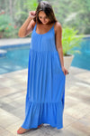Z Supply: Lido Slub Midi Dress - Pacific Blue | Makk Fashions