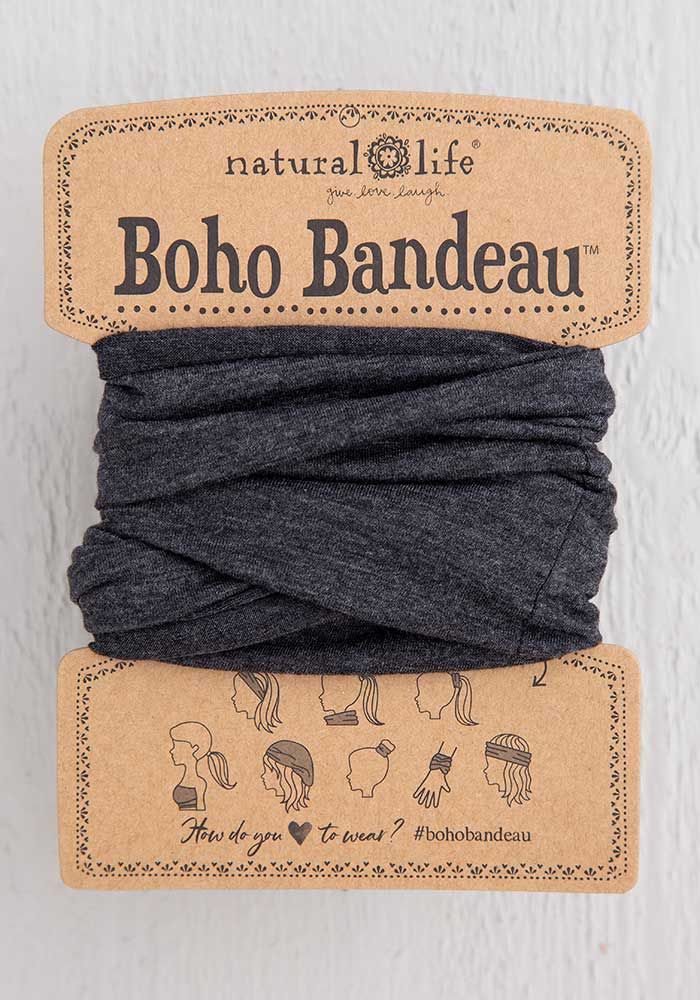 Heathered Charcoal Boho Bandeau - Natural Life