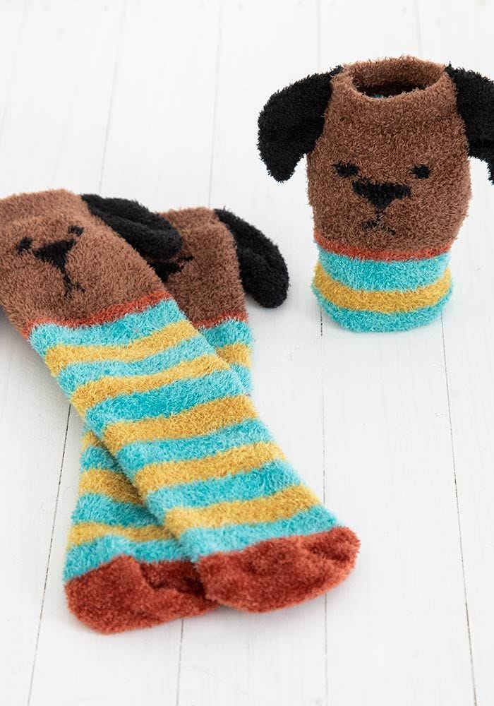 Brown Dog Cozy Sock - Natural Life