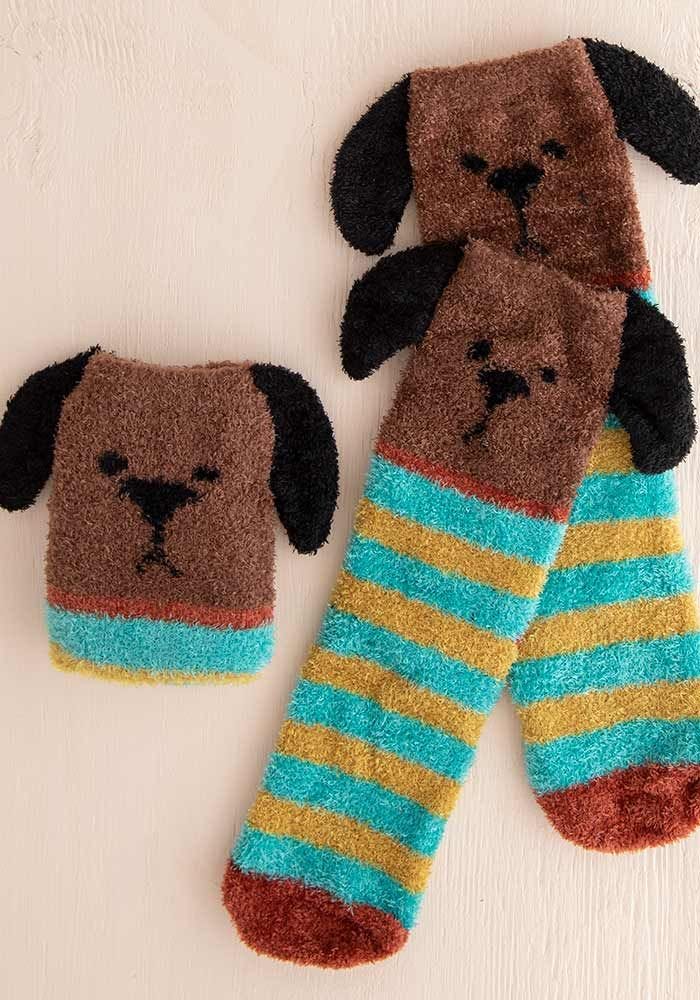 Brown Dog Cozy Sock - Natural Life